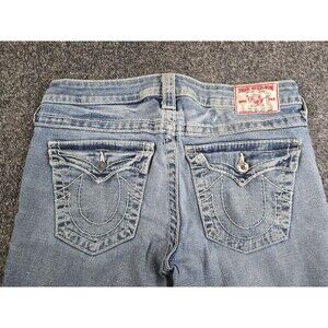 True Religion Disco Joey Big T Women's Denim Blue Flared Jeans 31